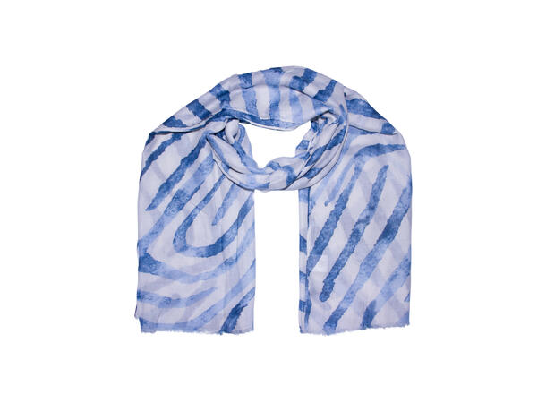 Skjerf m/dyreprint look 90x180 blå 