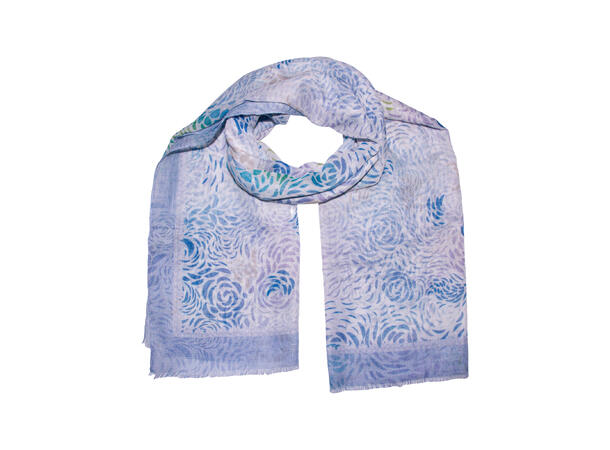 Skjerf mønstret 90x190 blå 