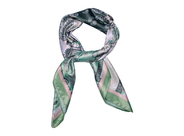Skjerf paisley 70x70 grønn 