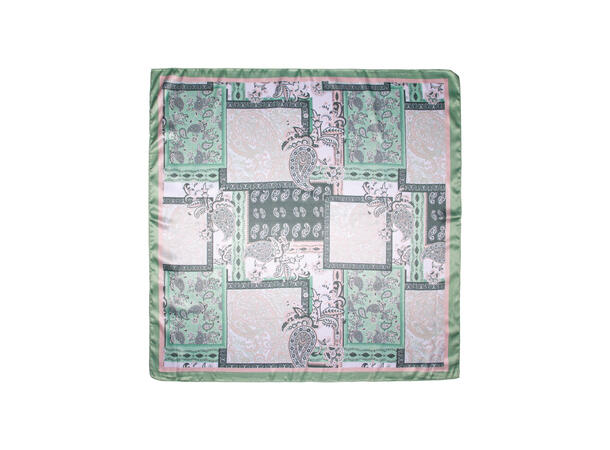 Skjerf paisley 70x70 grønn 
