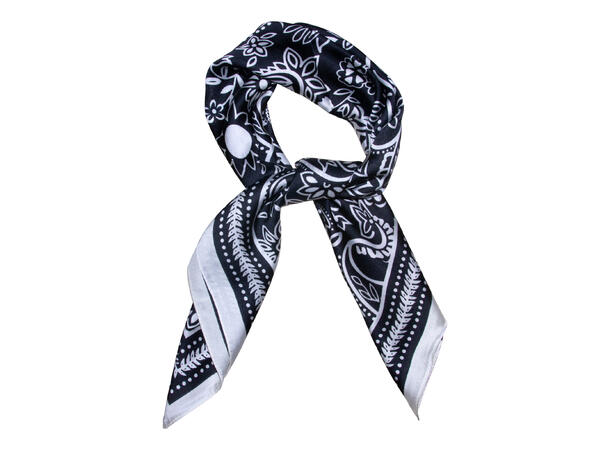 Skjerf paisley 70x70 sort* 