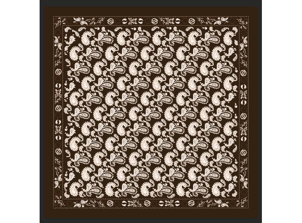 Skjerf paisley SILKE 70x70 brun 