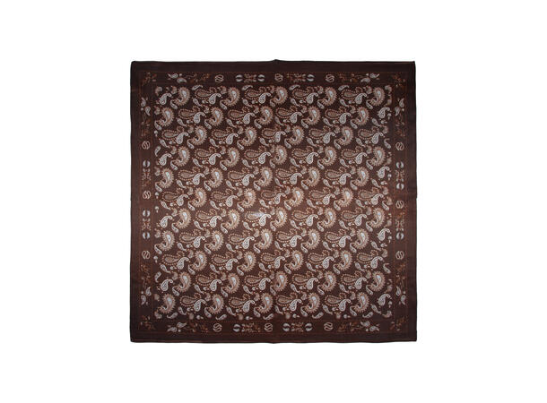 Skjerf paisley SILKE 70x70 brun 