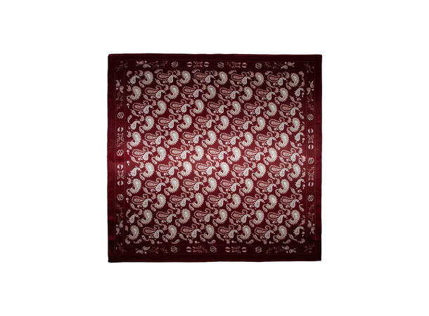 Skjerf paisley SILKE 70x70 vinrød 