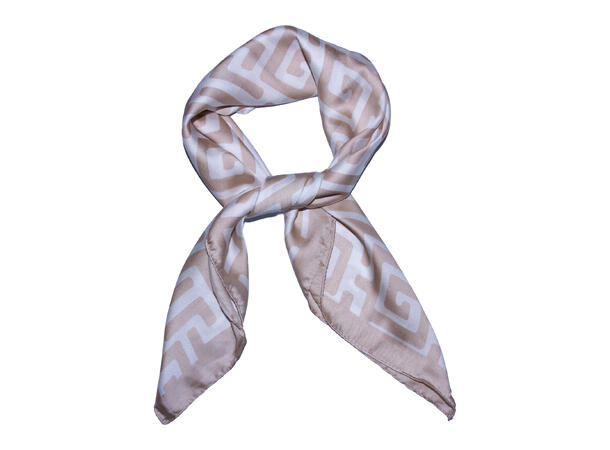 Skjerf små labyrint 70x70 beige 