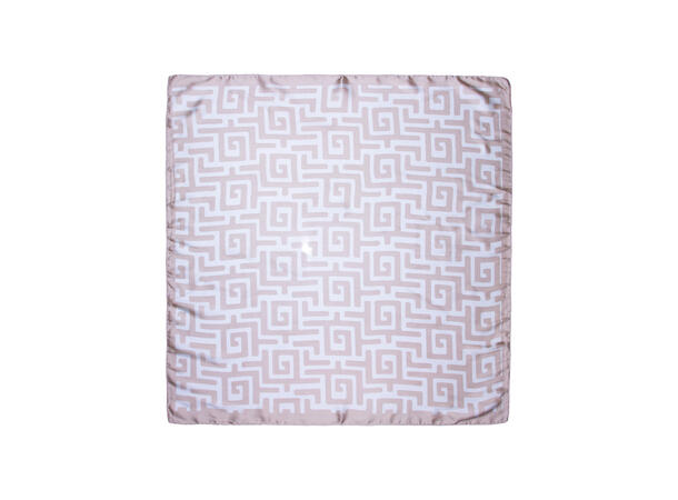 Skjerf små labyrint 70x70 beige 