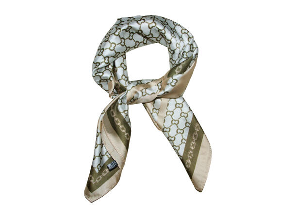 Skjerf småmønstert 70x70 grønn 