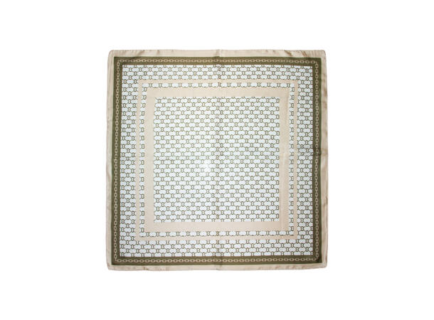 Skjerf småmønstert 70x70 grønn 