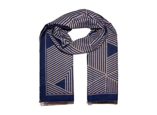 Skjerf stripet 65x180 blå Høst26 