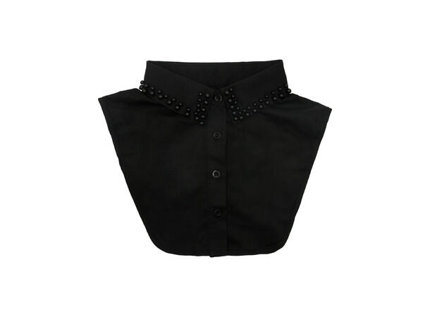 Skjortekrage m/perler sort 