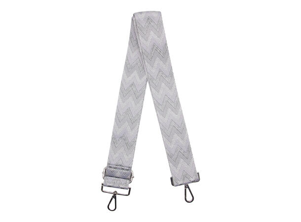 Skulderrem til veske "zig zag" 5cm m/sølv tilbehør sølv 