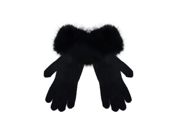 Vante m/pels kant sort Høst26 