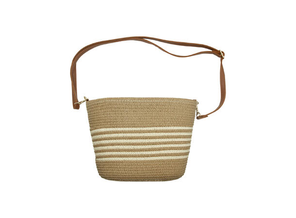 Veske "Summer" liten m/striper beige SS26 