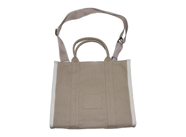 Veske "The Bag" Canvas beige kontrast kant 
