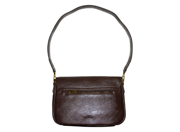 Veske skinn-look brun Høst 26 