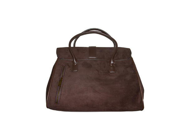 Veske velvet-look brun AW26 