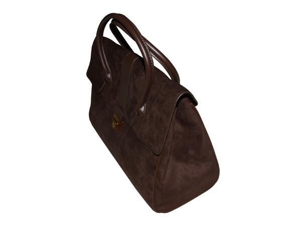 Veske velvet-look brun Høst 26 