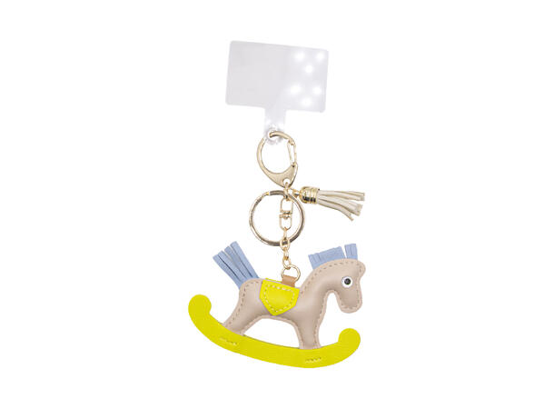 Veskepynt & Nøkkelring hest beige 