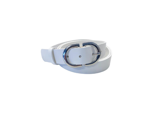 Belte 3cm jeans m/oval spenne hvit Assortert pakke 