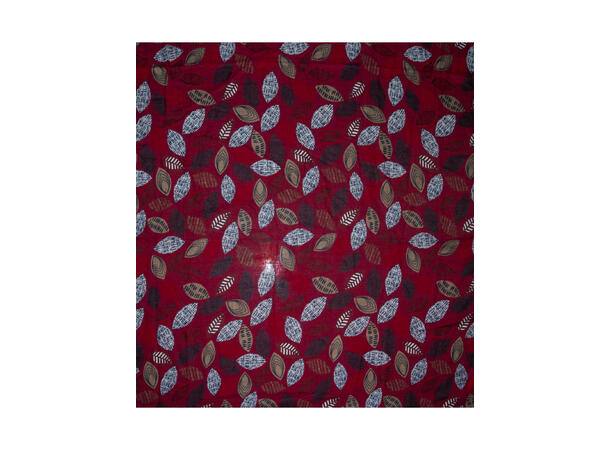 Dame skjerf m/blader 90x180 vinrød 