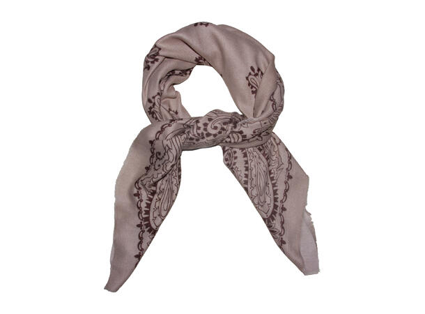 Dame skjerf paisley 110x110 beige Høst26 