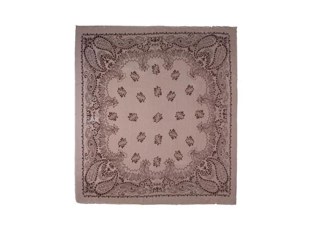 Dame skjerf paisley 110x110 beige* Høst26 