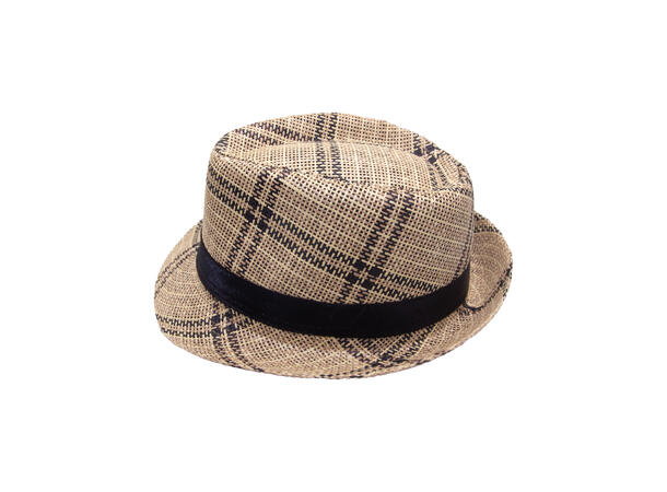 Hatt Herre "Summer" m/ruter camel SS26 