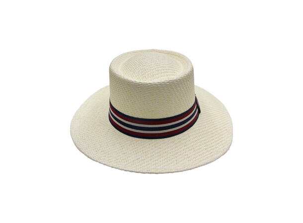 Herre hatt "Summer" m/norske striper hvit SS26 