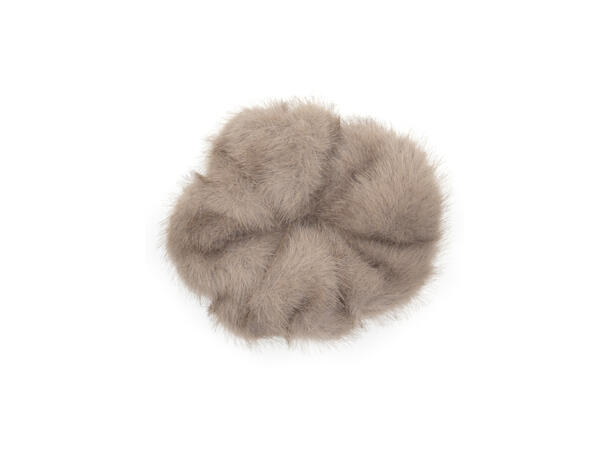 Hårstrikk "fake fur" natur 