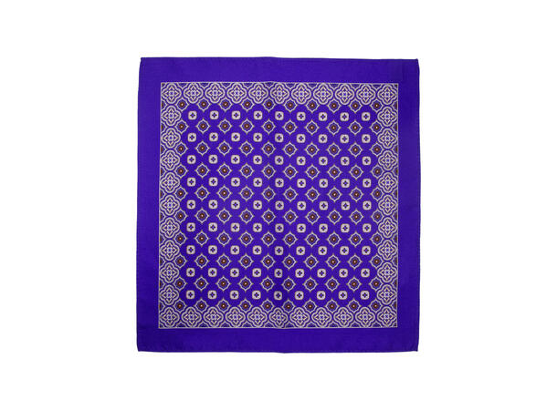 Lommetørkle mønstert 33x33 blå 