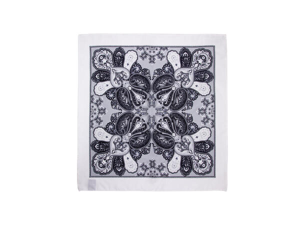 Lommetørkle mønstert 33x33 grå 