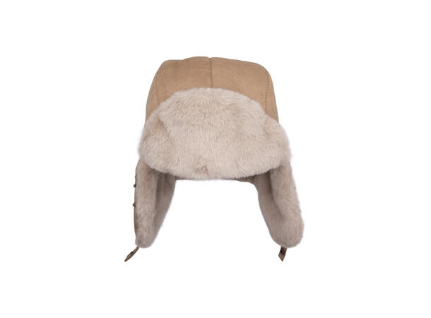 Lue m/øreklaffer beige Høst 