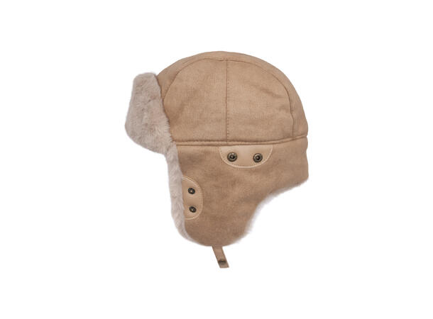 Lue m/øreklaffer beige Høst 