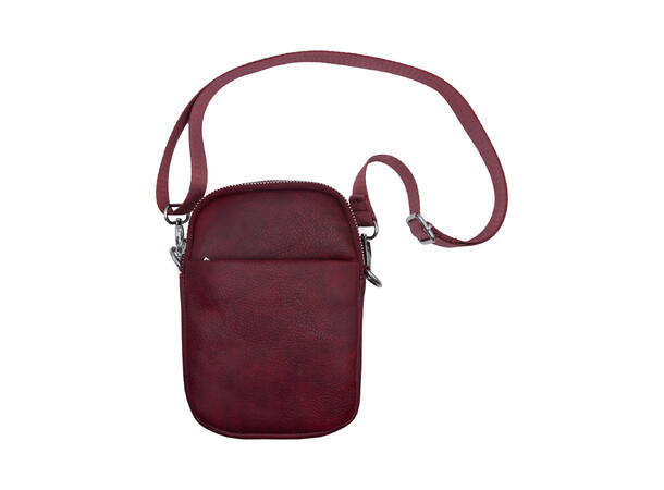 Mobilveske enkel vinrød 