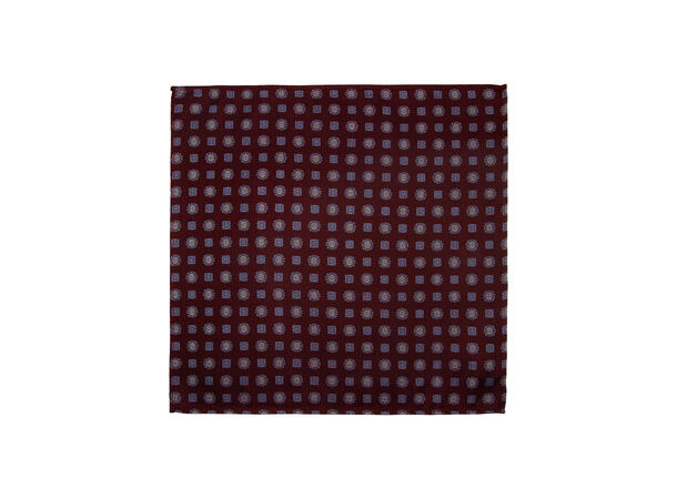 Santi 8cm silkeslips+lommetørkle sett hengende vinrød 