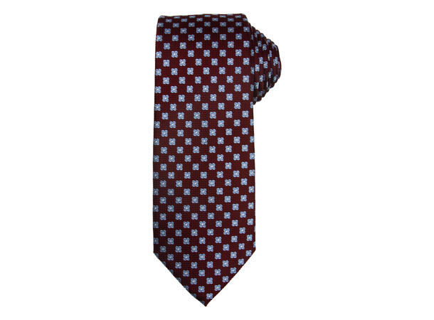 Santi 8cm silkeslips+lommetørkle sett hengende vinrød 