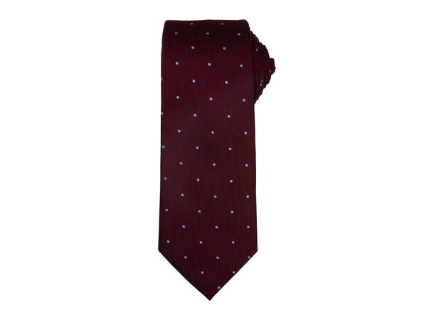 Santi 8cm silkeslips+lommetørkle sett hengende vinrød 