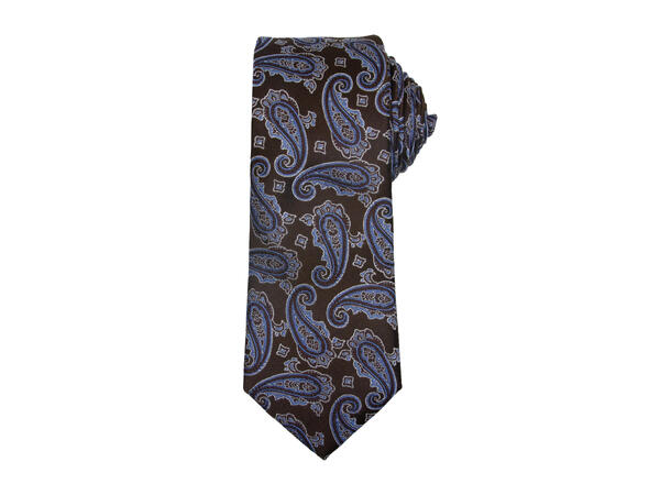 Santi Silkeslips 7,0 cm paisley brun* 
