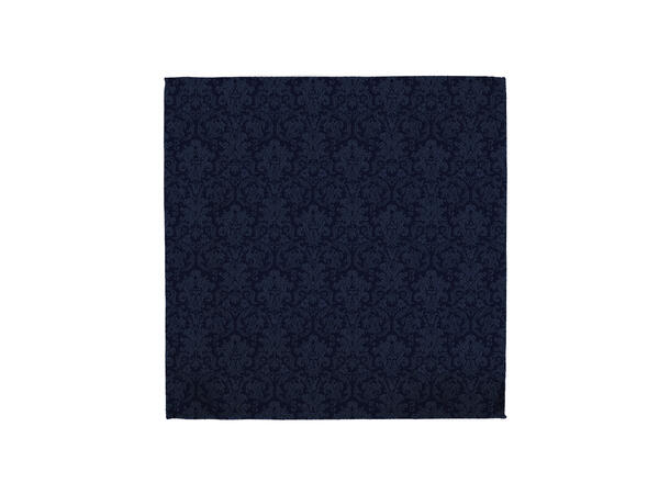 Santi silkeslips+lommetørkle mønstert sett hengende navy 