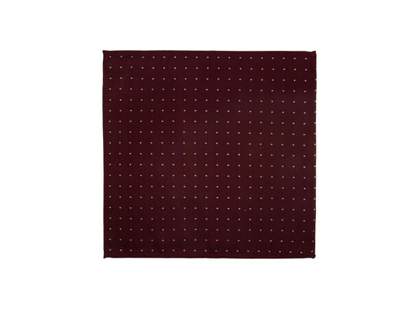 Santi silkeslips+lommetørkle mønstret sett hengende X-mas vinrød 