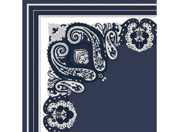 Skjerf klassisk SILKE 70x70 Navy 