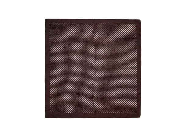 Skjerf m/prikker 65x65 brun 