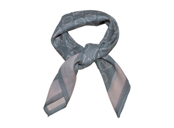 Skjerf mønstert Ull 70x70 rosa 