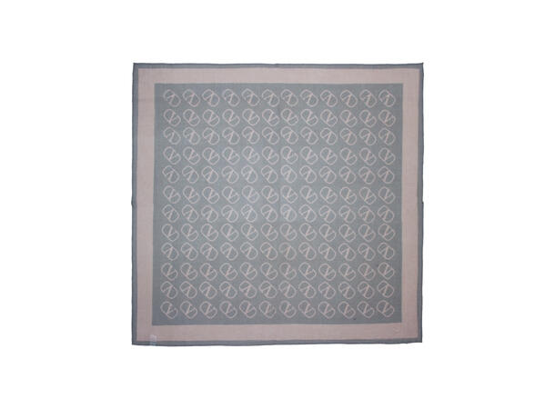 Skjerf mønstert Ull 70x70 rosa 