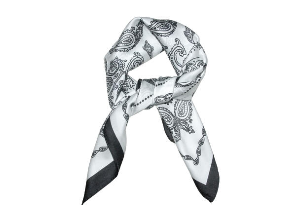 Skjerf paisley SILKE 70x70 sort 