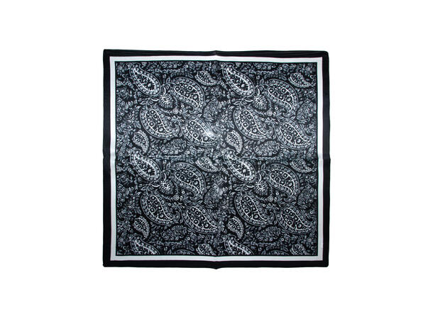 Skjerf paisley SILKE 70x70 sort 