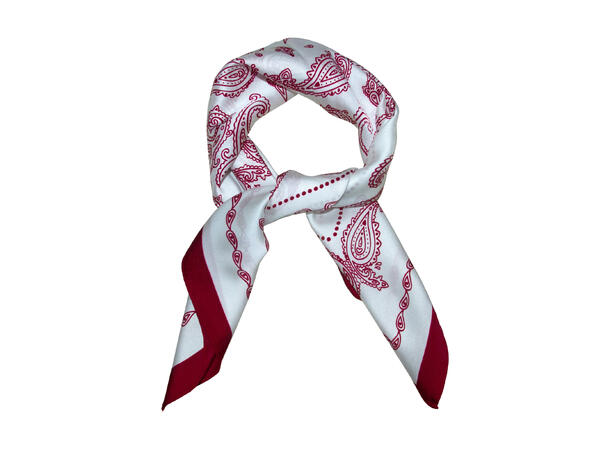 Skjerf paisley SILKE 70x70 vinrød 