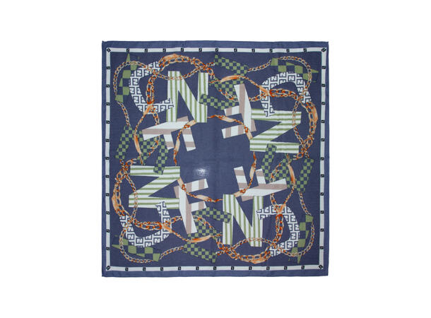 Skjerf seletøy 65x65 blå 