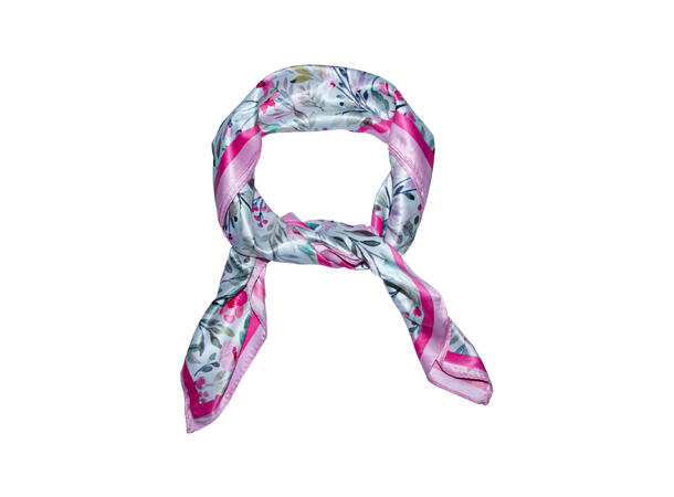 Skjerf småblomstrede 70x70 rosa 