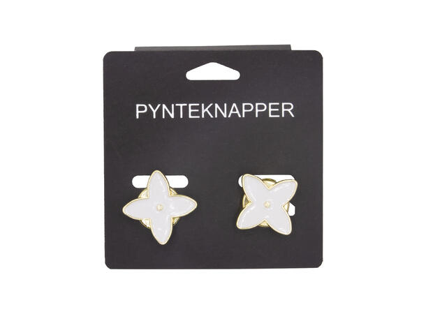 Skjorteknapp mønster hvit 